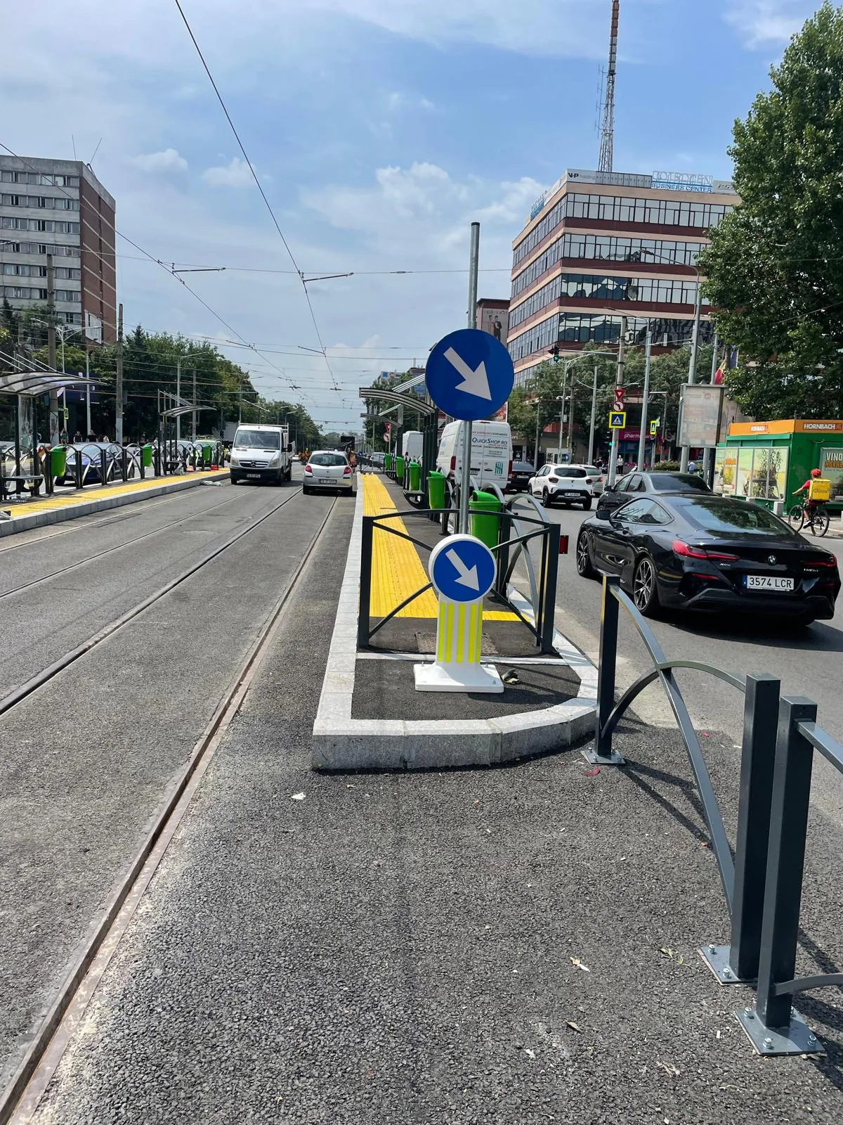 Linia de tramvai după lucrări